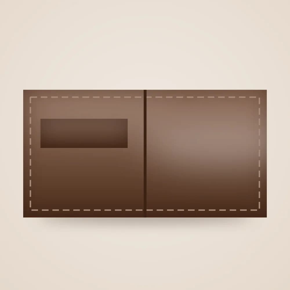 Bifold Leather Wallet — Brown