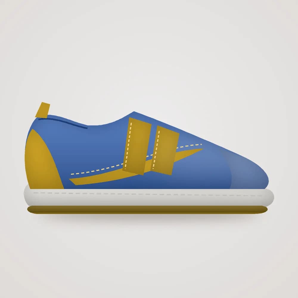 Bouncy Velcro Sneaker — Blue