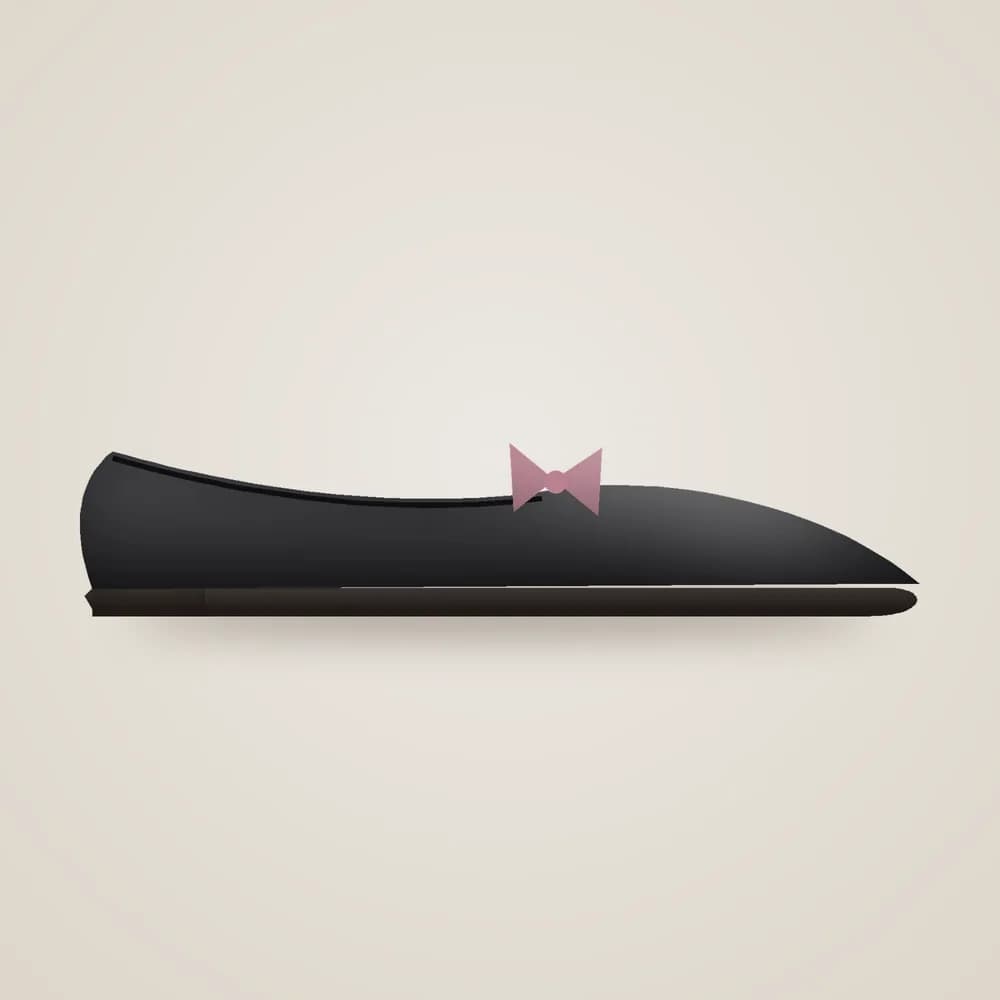 Bow Ballerina Flat — Black