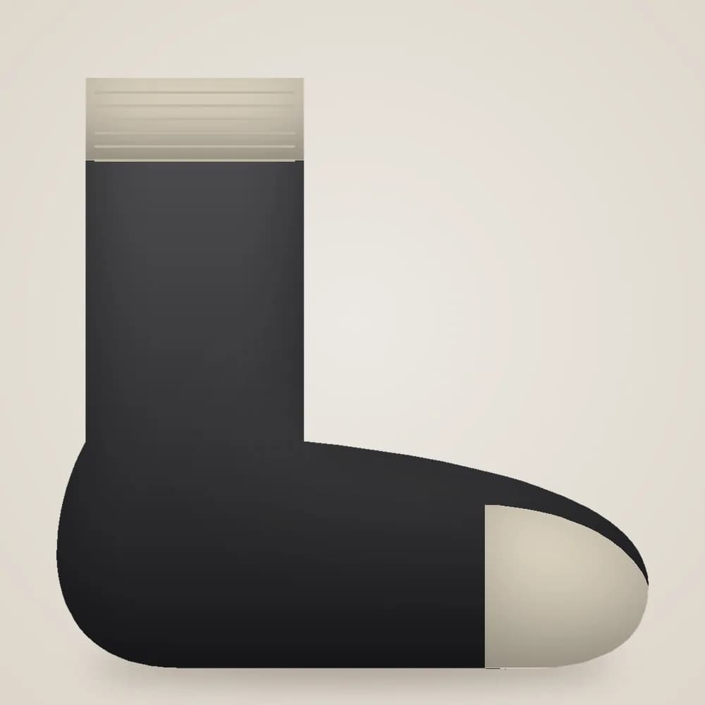 Cushioned Cotton Socks (3 pairs) — Black