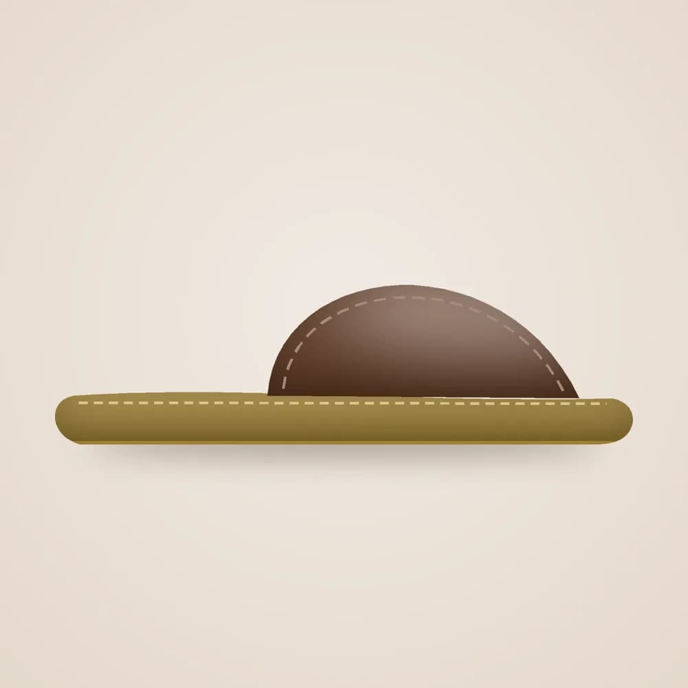 Leather Slide — Brown