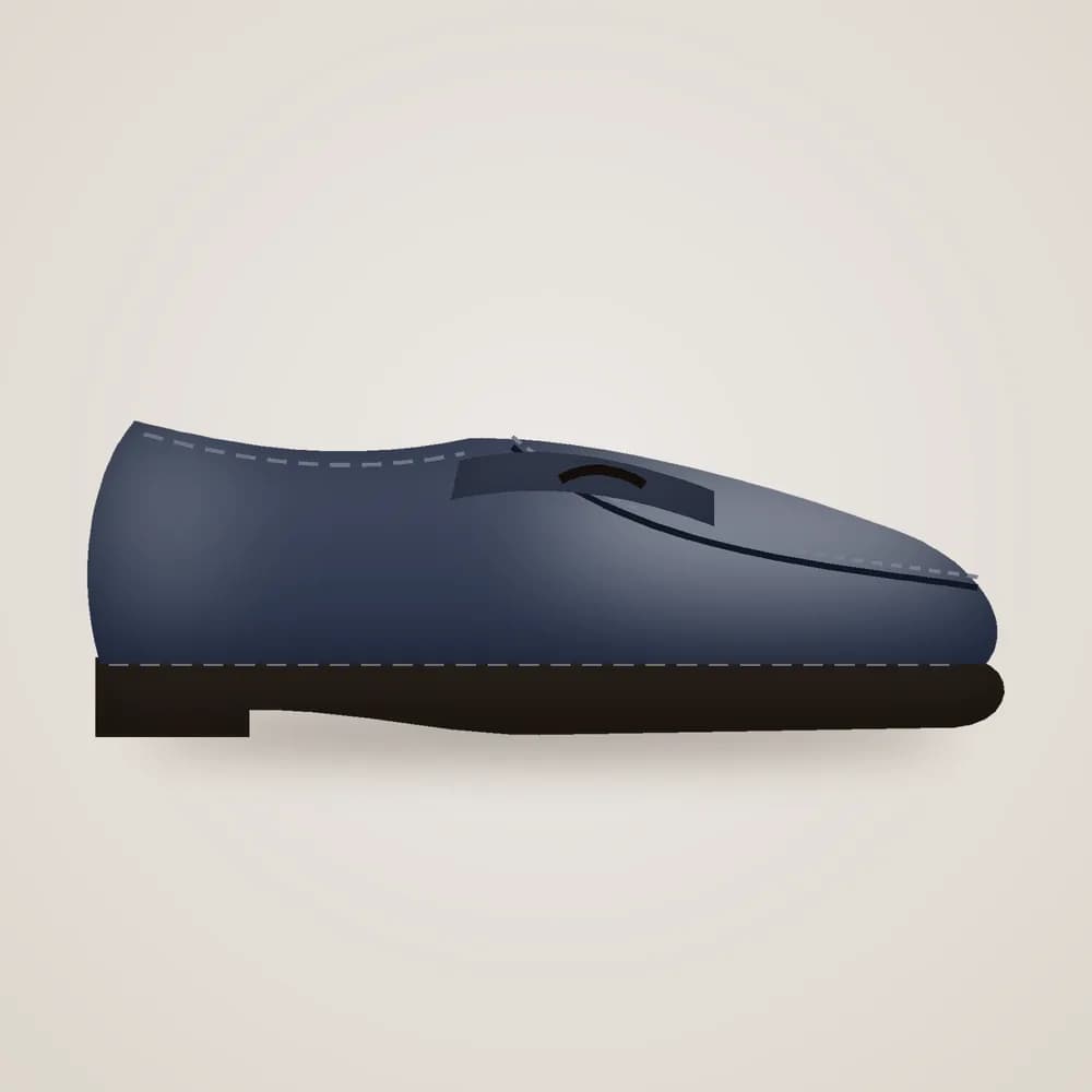 Suede Driving Moccasin — Navy